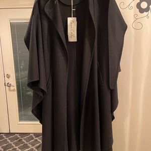 Vintage new tags Dani Colby hood wool coat OS